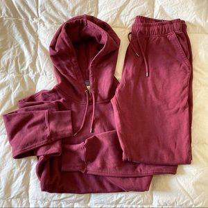 NWT, J.Crew Garment-dyed French Terry 2pc Sweatpants/Sweatshirt Set, size Small
